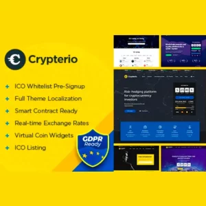 Crypterio ICO Landing Page and Cryptocurrency