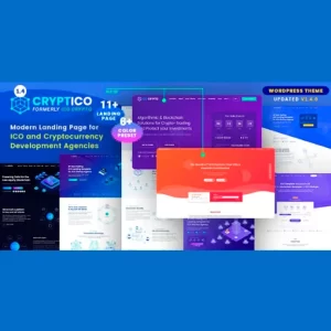 Cryptico ICO Crypto Landing y Cryptocurrency