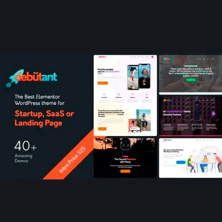 Debutant Elementor Landing Page WP theme 1 Debutant Elementor Landing Page WP theme
