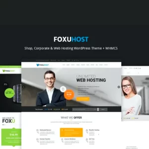 FoxuhHost Shop Corporate y Web Hosting WordPress Theme WHMCS