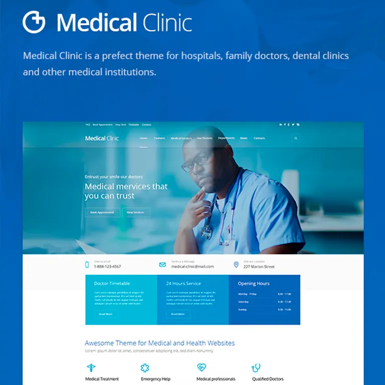 Medical Clinic Doctor and Hospital Health WordPress Theme 1 Medical Clinic Doctor and Hospital Health WordPress Theme