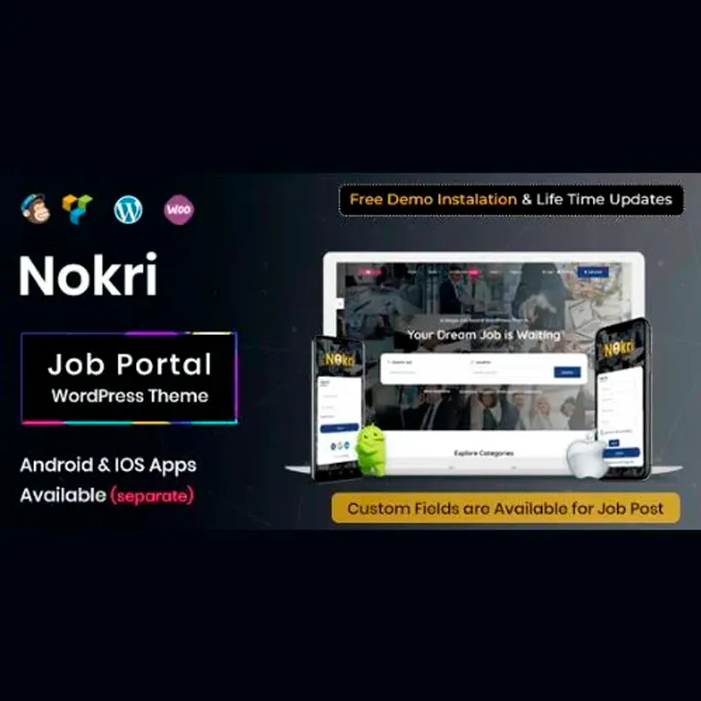 Nokri Job Board WordPress Theme 1 Nokri Job Board WordPress Theme