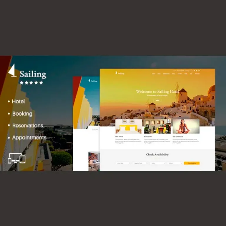 Sailing Hotel WordPress Theme 1 Sailing Hotel WordPress Theme