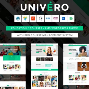 Univero Education LMS y Courses WordPress Theme Premium