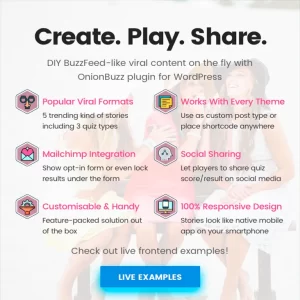 Viral Quiz Maker OnionBuzz for WordPress