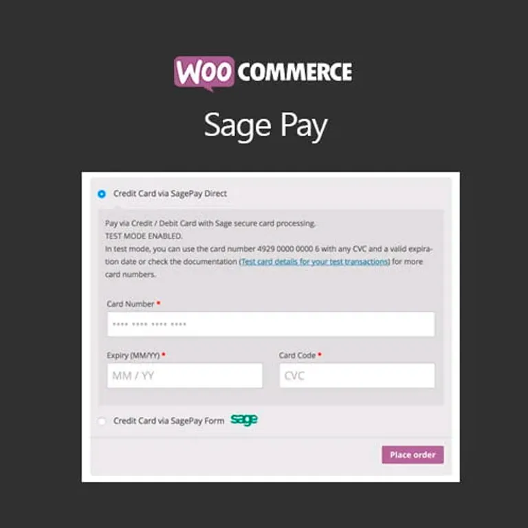 WooCommerce SagePay Form SagePay Direct 1 WooCommerce SagePay Form SagePay Direct