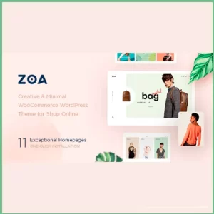 Zoa Minimalist Elementor WooCommerce Theme