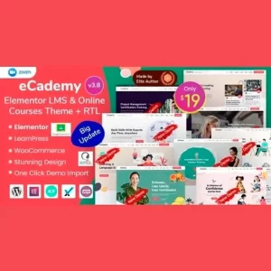 eCademy Elementor LMS y Online Courses Theme