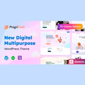 ProgriSaaS Creative Landing Page WordPress Theme