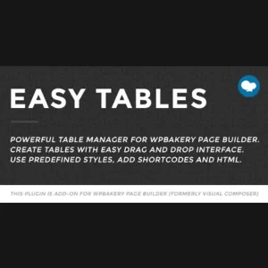 Easy Tables Manager for WPBakery