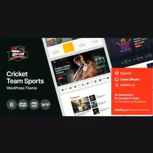 Spin Cricket Team Sports Theme AI