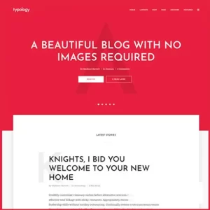 Typology Text Based Minimal Blog Theme