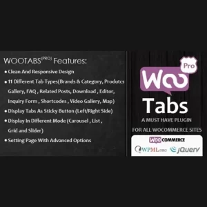 Woocommerce Tabs ProExtra Tabs for Product