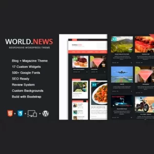 WorldNews Magazine RTL Responsive BlogMagazine
