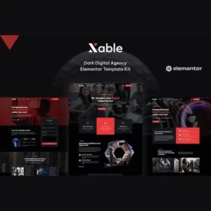Xable Dark Digital Agency Elementor Pro