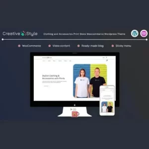 Creative Style Clothing and Accessories Print Store Theme