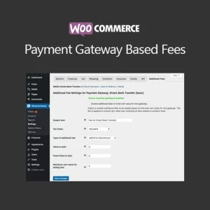 WooCommece Payment Gateway Based Fees