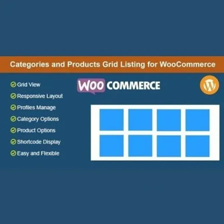 Categories And Products Grid Listing For WooCommer