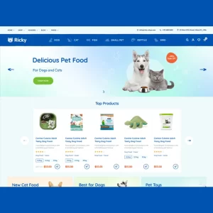 Ricky Pet Shop and Care WooCoomerce Theme