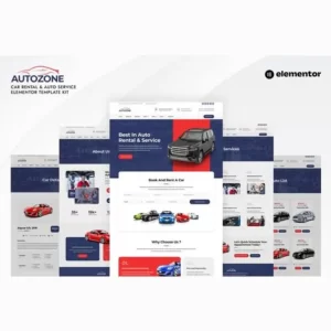 Autozone Car Rental and Auto Service Elementor Template Kit