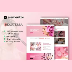 Beauterra Makeup Artist and Beauty Salon Elementor Pro Template Kit