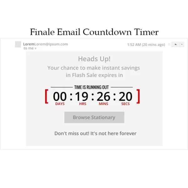 Finale Email Countdown Timer | Plugins GT