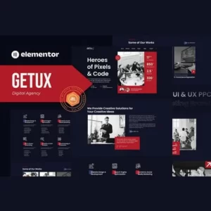 Getux Modern Digital Agency Elementor Template Kit