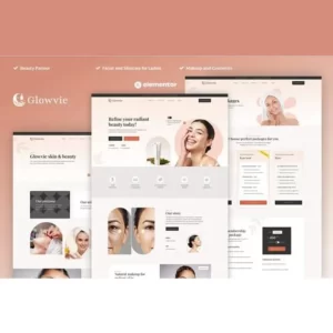 Glowvie Beauty and Skincare Elementor Pro Template Kit