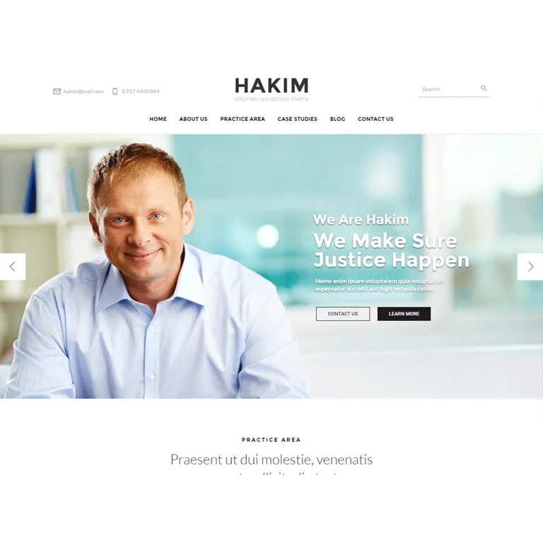 Hakim Attorney and Lawyer Theme 1 Hakim Attorney and Lawyer Theme