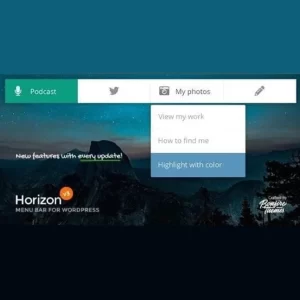 Horizon Menu Bar Plugin for WordPress