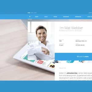 I am Mat Material Personal Resume CV vCard Theme