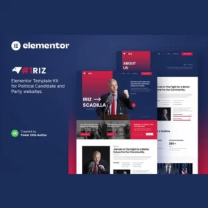 Iriz Political Candidate and Party Elementor Template Kit