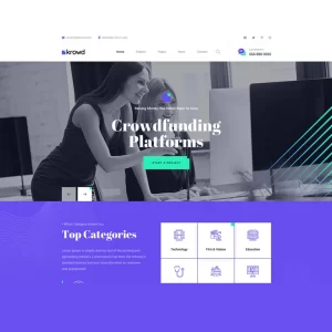 Krowd Crowdfunding and Charity Theme
