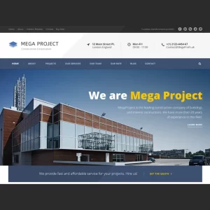 Mega Project Construction WordPress