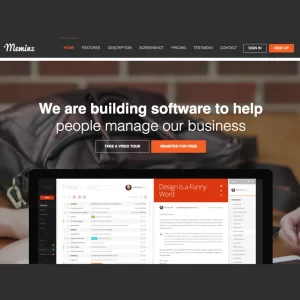 Meminz Download Software Landing Page Theme