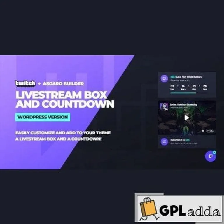 Twitch LiveStream Box and Countdown | Plugins GT