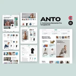 Anto E Commerce Elementor Pro Template Kit