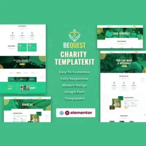 BEQUEST Nonprofit Charity and Donation Elementor Template Kit