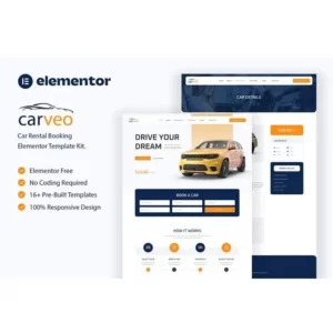 Carveo Car Rental Elementor Template Kit
