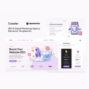 Crawler SEO and Digital Marketing Agency Elementor Template Kit
