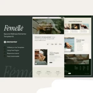 Femelle Spa and Wellness Elementor Template Kit