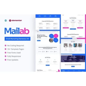 Mailab Email Marketing Elementor Pro Template Kit