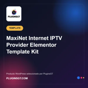 MaxiNet Internet IPTV Provider Elementor Template Kit