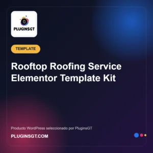 Rooftop Roofing Service Elementor Template Kit